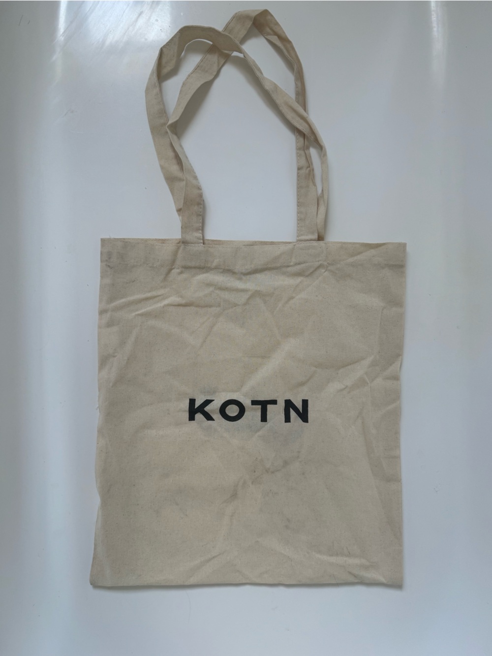KOTN Natural Canvas Tote with Black Logo